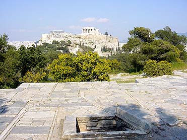 Philopappos Hill  - view to Akropolis